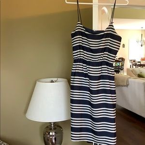 Navy and white striped Jcrew dress